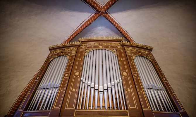 Orgel von Carl August und Carl Friedrich Buchholz, 1838 und Friedrich Albert Mehmel, 1871 in der St.-Nickolai-Kirche in Wotenik, Foto: Heiko Preller
