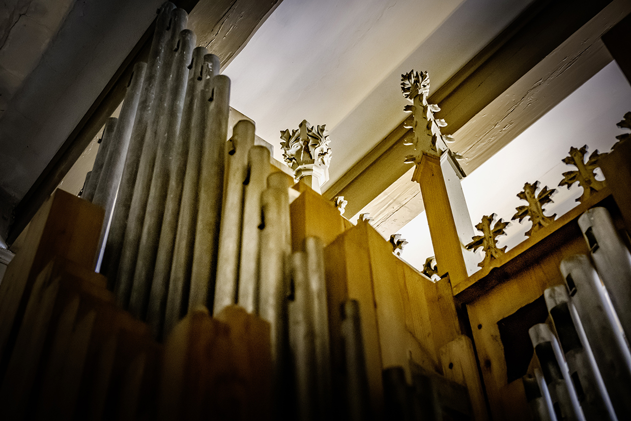 Im Inneren der Grüneberg-Orgel in Zierke, Foto: Heiko Preller