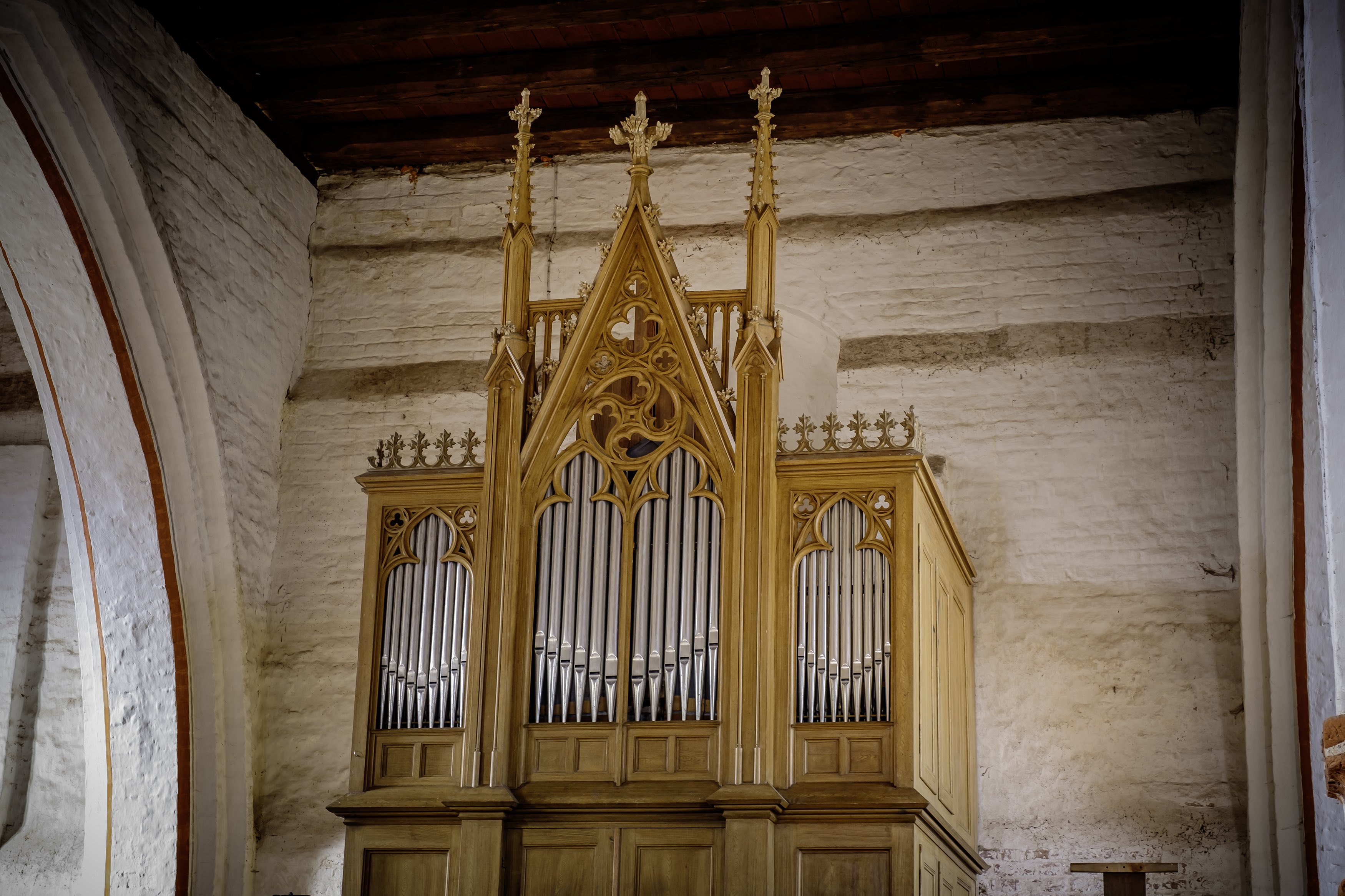 Orgel von Barim Grüneberg, 1867, in der Dorfkirche Reinberg, Foto: Heiko Preller